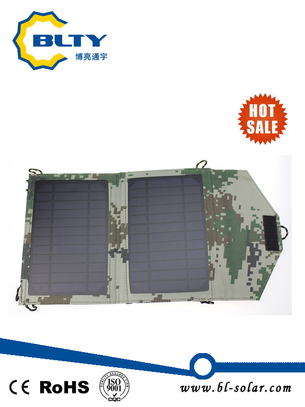 6.5V 7W Camouflage Foldable Solar Charger Bag Solar Power Pack