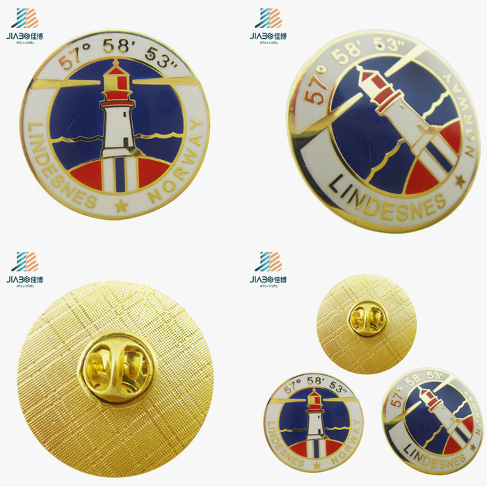 Best Selling Products Round Paint Gold Plated Custom Button Pin