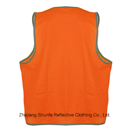 Hot Cheap Reflective Safety Vest Made of 100% Polyester Tricot Fabric