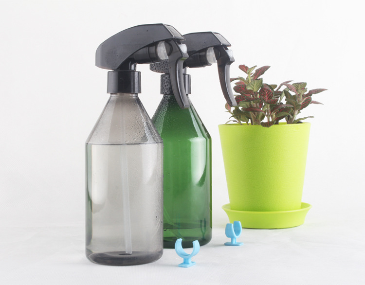 300ml Pet Plastic Water Flowers Hair Bottle with Trigger Sprayer