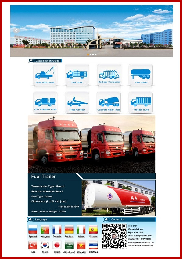 42000~45000liters Oil Tank Trailer, Large Capacity Fuel Tanker Trailer for Sale