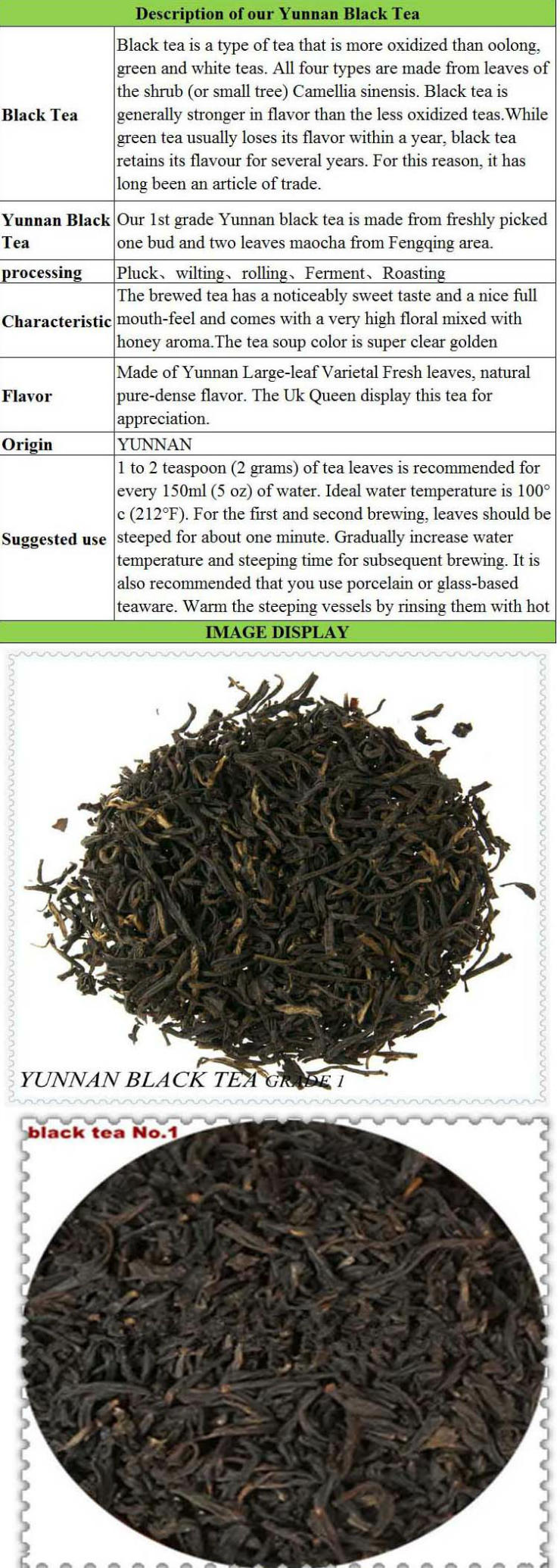 Organic Premium Yunnan Black Tea (NO. 1)