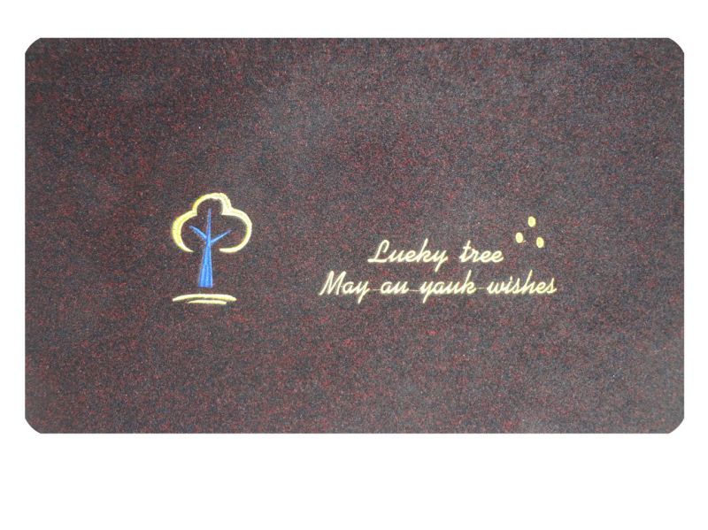 Polyester Carpet and PVC Back Embroidered Room Mat