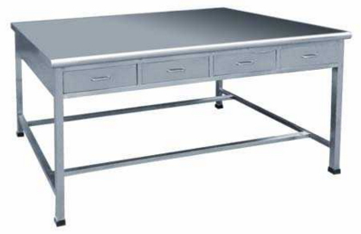 Medical Linen Folding Table Wtih Drawers