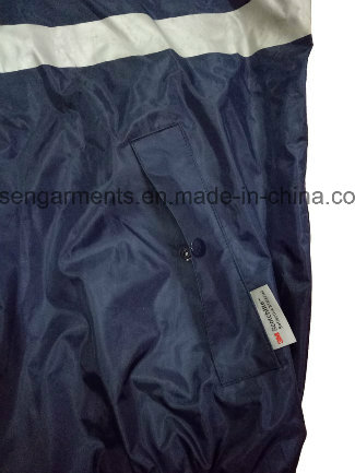 Men's Blue Waterproof Windproof Outdoor Jacket Reflective Safety Jacket Protective Apparel