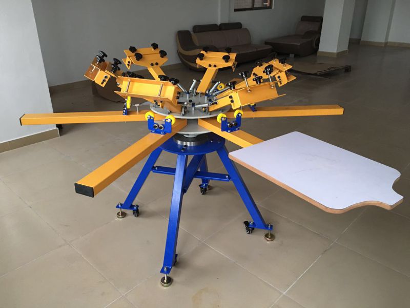 4 Color 4 Station T-Shirt Screen Printing Machine