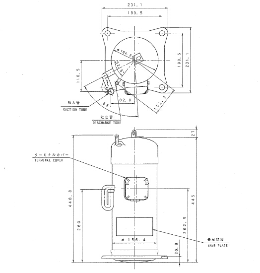 R22 380V 50Hz 7-12HP 100000BTU Daikin Scroll Compressors