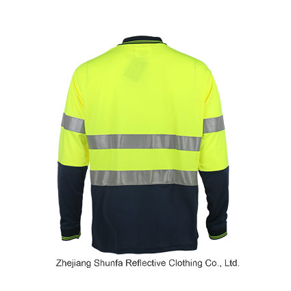 New Fashion Safety Reflective Traffic Polo Shirt with Long Sleeve