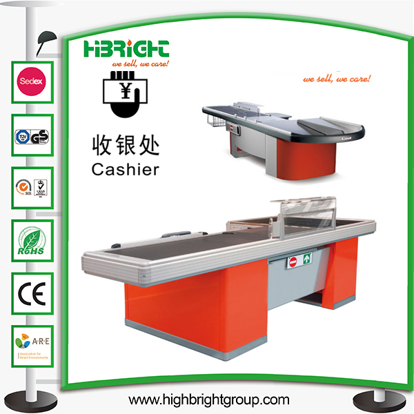 Supermarket Electric Checkout Counter with Motor Belt