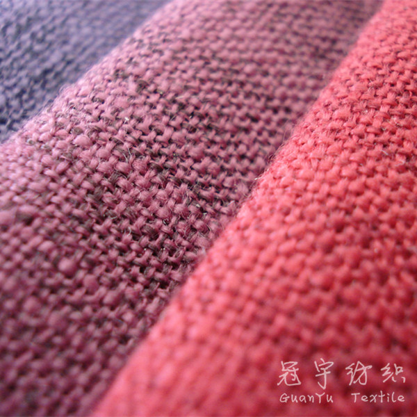 Decorative Polyester Linen Fabric with Backing for Sofa