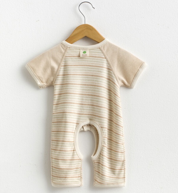 Short Sleeves Striped Baby Romper