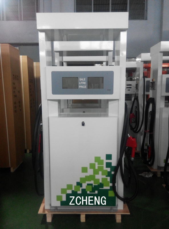 Zcheng Green Color Fuel Dispenser Petrol Station Double Pump