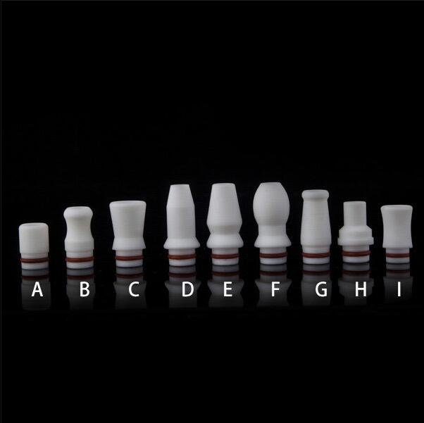 510 Teflon Drip Tips Wide Bore Drip Tips Mouthpiece Fit EGO Vaporizer Atomizers Tanks Plastic Ce4 Rda Electronic Cigarette Clearomizer