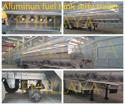 50000L Tri-Axle Aluminum Fuel Semi Trailertank Truck