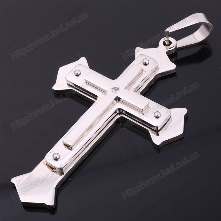 Hot Sale Stainless Steel Bible Cross Pendant Necklace, Stainless Steel Crucifix (st00000)