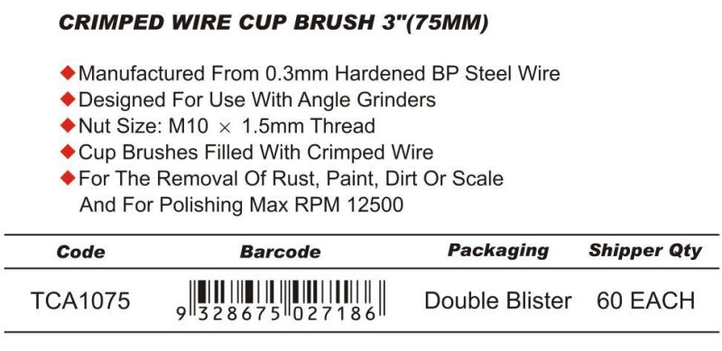 Power Tools Accessories Crimped Wire Cup Brush