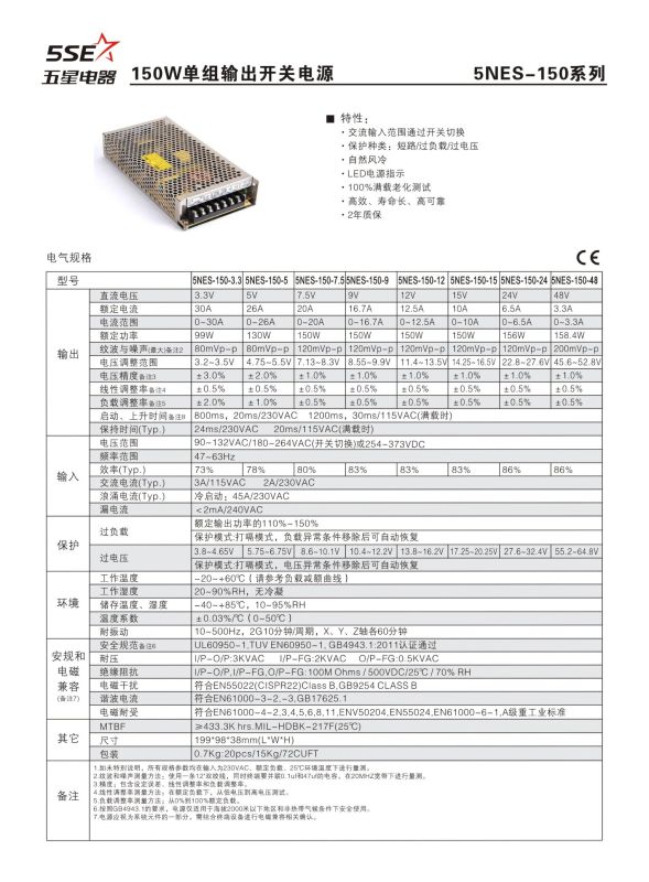 Hot Sales 200W 14A 15V Switching Power Supply