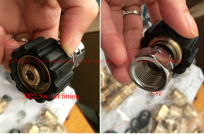 Pressure Washer Brass Coupling (M22 swivel + 3/8