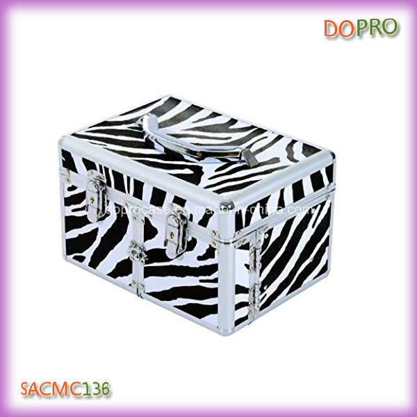 Medium Size Cosmetic Organizer Zebra Pattern Makeup Boxes (SACMC136)