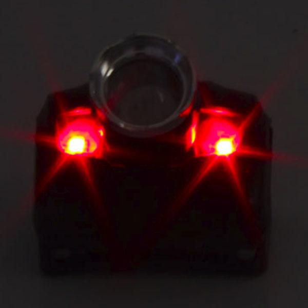 T16D Powerful XPE LED+ 2red SMD Telescopic LED Headlamp AAA Battery