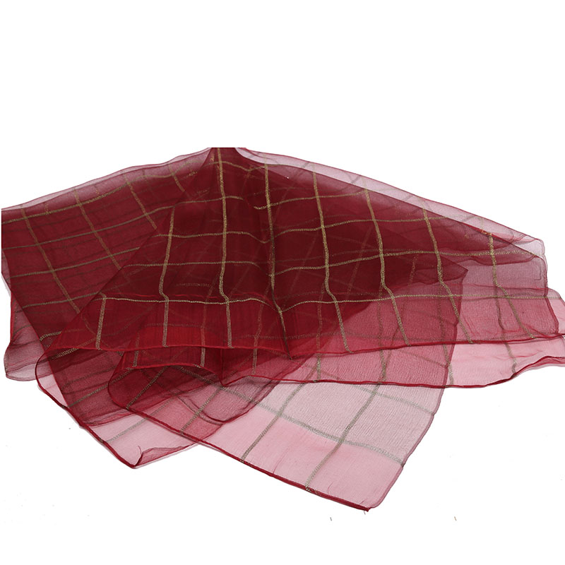 Fashion Ladies Classic Grid Scarf Voile for Spring Women Shawl