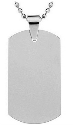 Titanium Steel Army Card Stainless Steel Dog Tag, Wholesale Custom Metal Tags