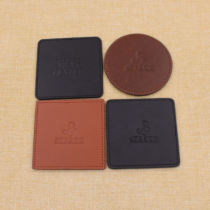 Custom Place Mat Leather Coaster with Brand Logo