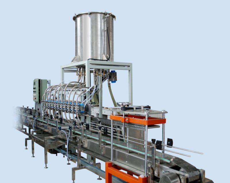 Linear Oil Bottle Processing Filling Machine Labeling Machine