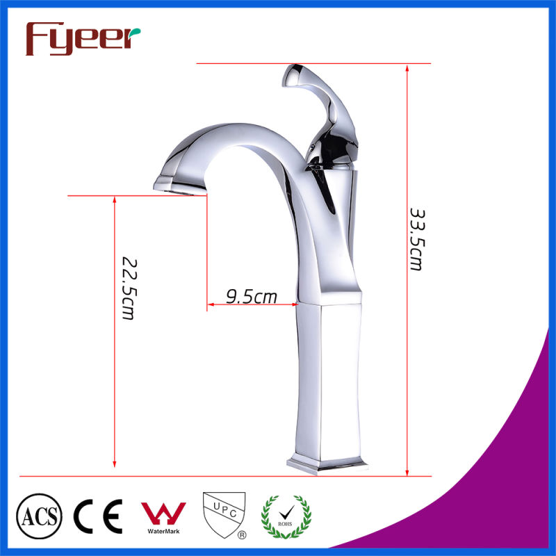 Fyeer Vitage Style Bathroom Chrome Plated Hot Cold Water Mixer Tap