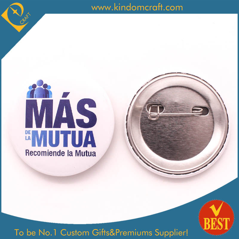 Mutua Tin Button Badge in Concise Style for Team