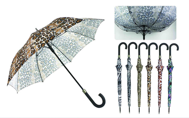 High Quality Animal Skin Print Windproof Umbrella (YS23083915R)