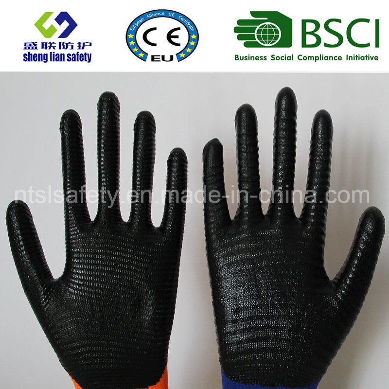 13G Polyester Shell with Nitrile Coated Work Gloves (SL-N119 (1))