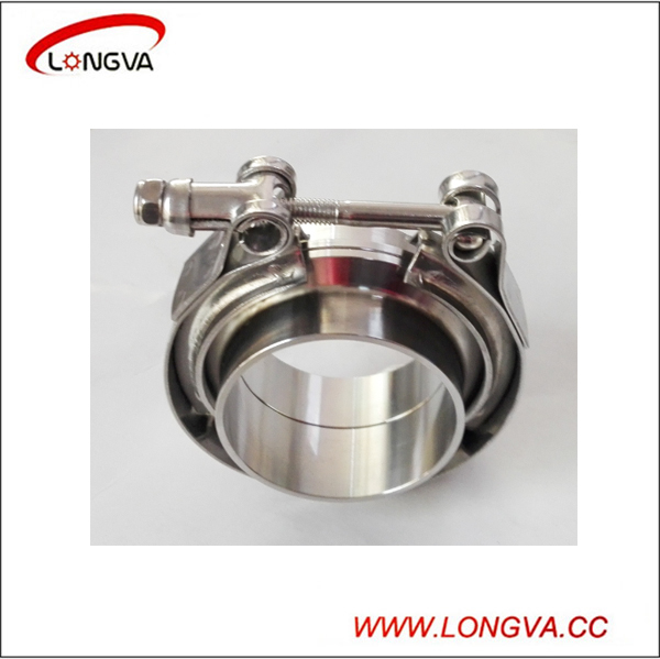 Stainless Steel Quick Release Exhaust V Band Clamp with Male Female Flange