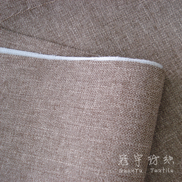 Polyester Home Decoration Double Color Linen Cloth for Sofa