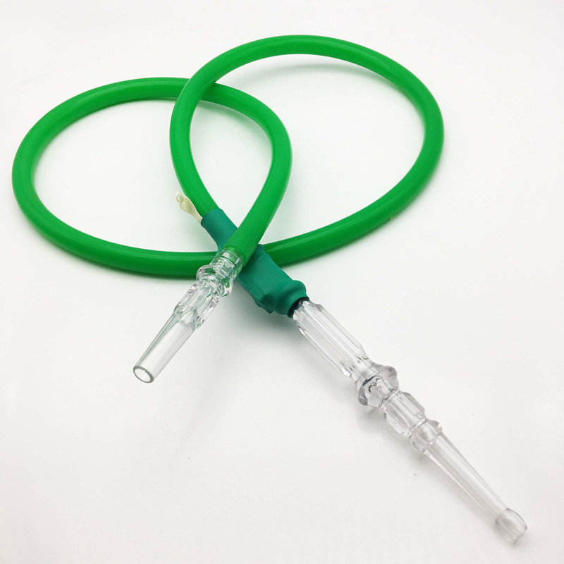 Newest 1.8m Green LED Flashlight Silicone Hookah Shisha Hose (ES-HH-015-1)