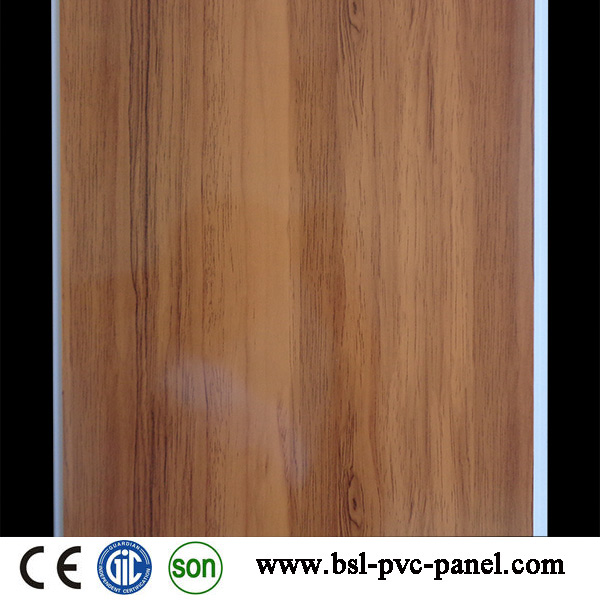 25cm 7mm Hotstamp Wood Pattern PVC Panel PVC Ceiling Hotselling in Algeria