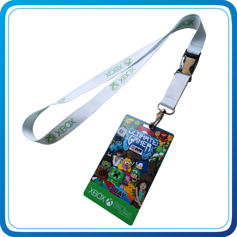 Popular 2016 Heat Transfer Printed Soft Lanyard with ID Card Holder