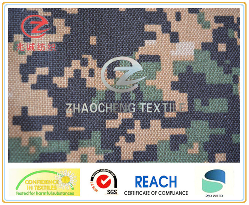 1000d Nylon Cordura Camouflage Printing, American Style, PU Coated Military Bulletproof Vest Fabric (ZCBP022)