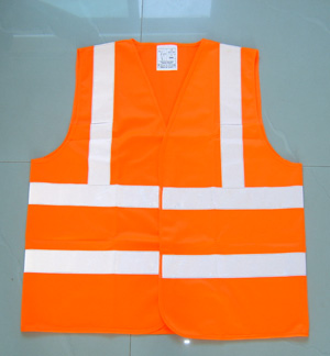 Polyester High Visible Safety Reflective Vest with Strip