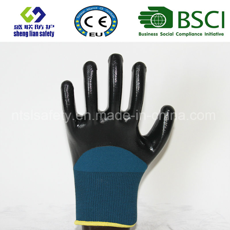 13G Polyester Shell With3/4 Nitrile Coated Work Gloves (SL-N118)