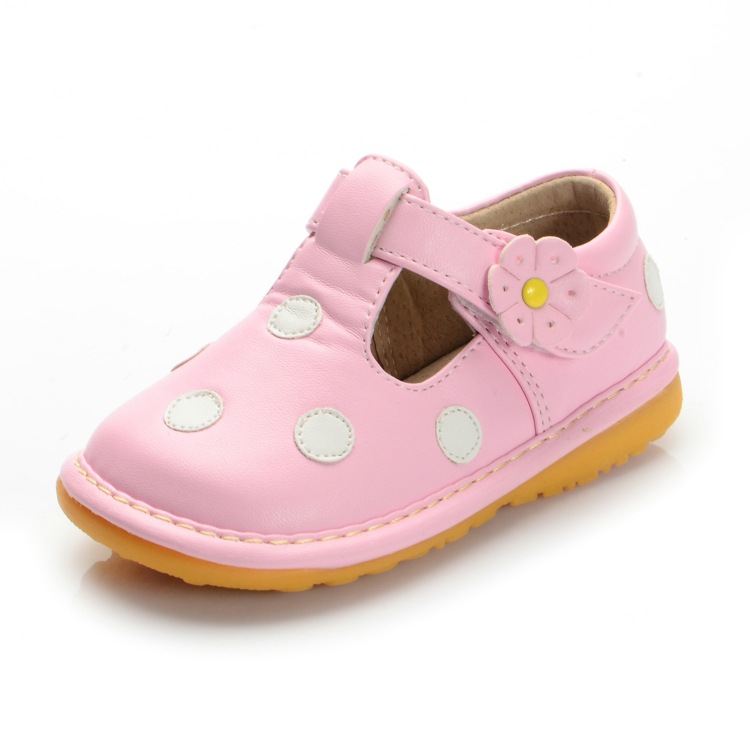 Pink with White Polka Dots Baby Shoes