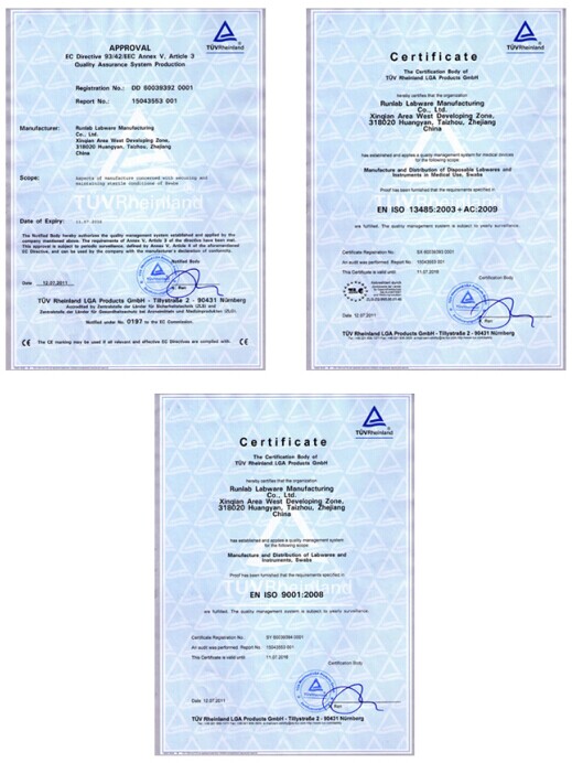 FDA and Ce Approved 15ml Conical-Bottom Centrifuge Tubes with Printed Graduation in Foam Rack Pack