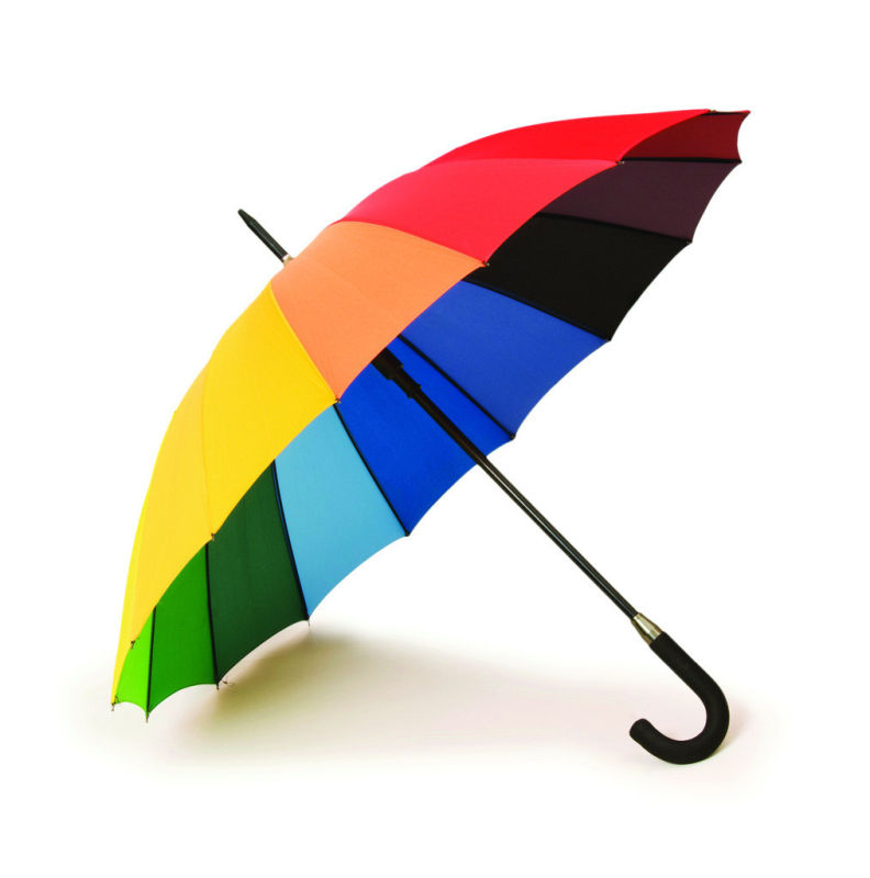 Manual Open Rainbow Straight Umbrella (BD-05)