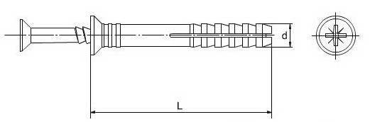 PP PVC PE Nylon Frame Fixing Anchors