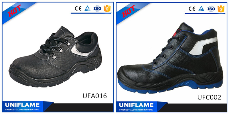 Stylish Industrial Leather Safety Shoes Work Footwear Ufa017