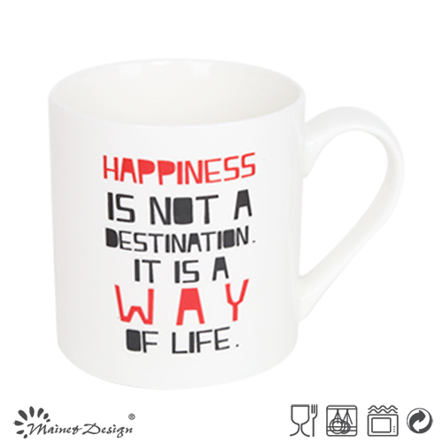 11oz New Bone China Mug with Decal Words Printing