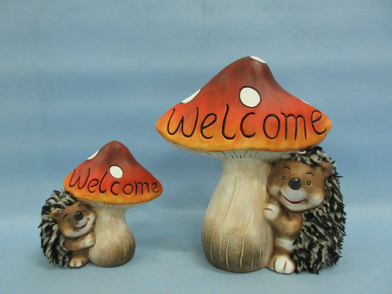 Mushroom Hedgehog Shape Ceramic Crafts (LOE2533-C18)