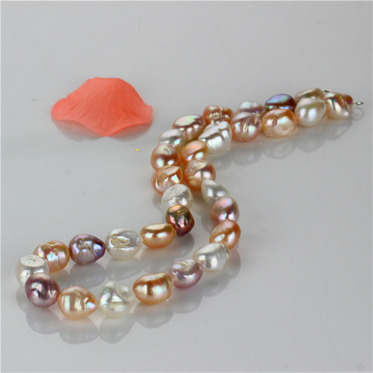 Snh 12mm AA Mixed Color Freshwater Wedding Real Pearl Set