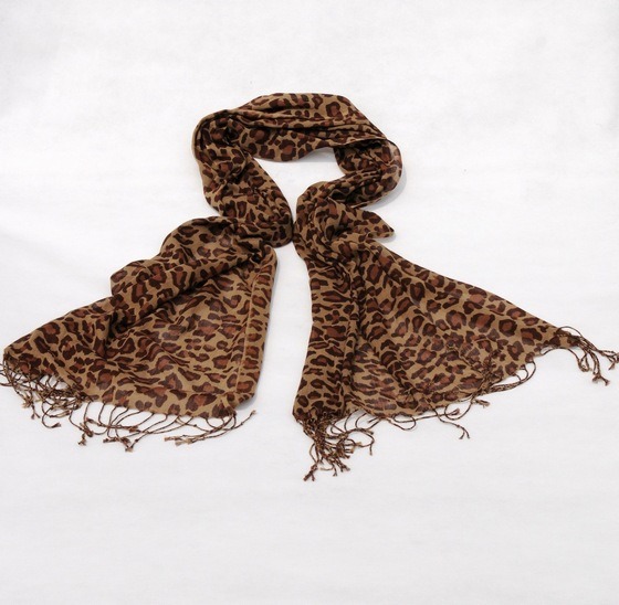 Women's Bamboo Printing Leopardspring Autumn Summer Woven Beach Cover Shawl Snood Loop Scarf (SW131)