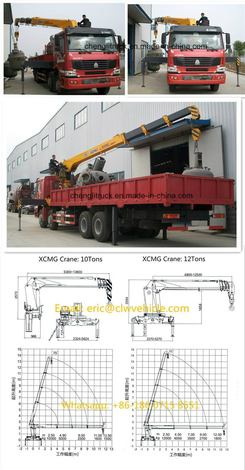 Sinotruk HOWO Telescope Type 10tons Crane Truck for Sale